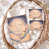 Neutral Space Rocket Stars Diapper Raffle  Informatiekaartje