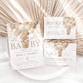 Neutral Teddy Bear Baby shower Dank u Kaart