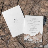 Uitnodiging tot neutraal Tone Mountain Wedding