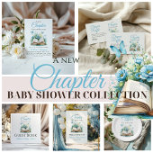 New Chapter Blue Boy Brunch StoryBook Baby Shower Inpakpapier Vel