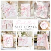 Roze Bow Girl Baby shower Kaart