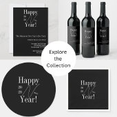 Oudejaarsavond feest zwart-wit t-shirt