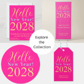 Uitnodiging Nieuwjaarsfeest Hot Pink