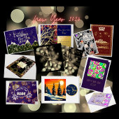 Earth in 2025 - minimalistisch ontwerp New Years K Folie Uitnodiging