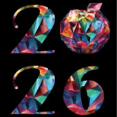 Colorful 2026 New Years- Pokerkaarten