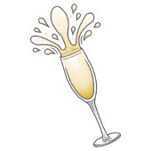 Gelukkig Nieuwjaar Champagne Feestdagenkaart