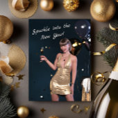 Oudejaarsavond Party Girl in Sequined Dress Spandoek