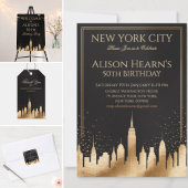 New York City Skyline Party  Acryl Bord