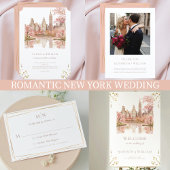 Verlovingsfeest New York Bestemming Dusty Pink Kaart