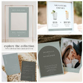 NINA Sage Groen Boheems Minimaal Baby shower Kaart