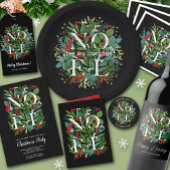NOEL Berries Greenery Personalized Black Papieren Bekers