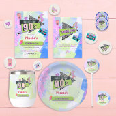 Nostalgisch Terug naar de jaren 90 Retro Verjaarda Bedankkaart