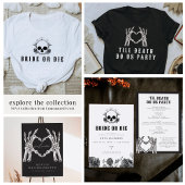 NOVA Til Death Gothic Bloemen Schedel Bachelorette Tote Bag