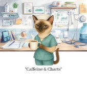 VERPLEEGSTER Kat met Bloemen Herfst Seizoen Thanks Kaart