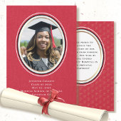 Red Gold Nurse Afstuderen script Minimal Photo Servet