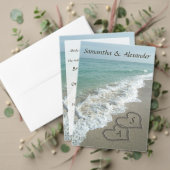 Sand Schrijven op het strand Save the Date Briefka Aankondigingskaart (Personaliseer deze collectie van deze onafhankelijke maker. Test)
