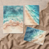 Ocean Beach Aangepaste handtekening Save The Date (Personaliseer de collectie van deze zelfstandige maker.)