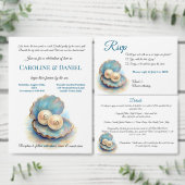 Strandbruiloft parels Shell Elegant Ocean Theme Bedankdoosjes (Personaliseer de collectie van deze zelfstandige maker.)