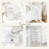 Elegante moderne bruiloft details informatiekaartje