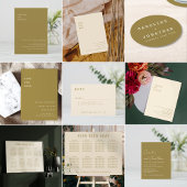 Ochre Cream Typewriter QR Code Wedding Modern Kaart