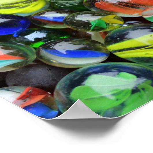 Collection of Glass Marbles Poster (Hoek)