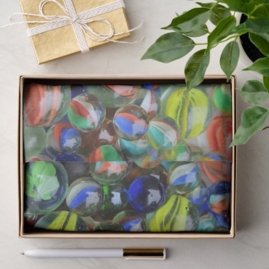 Collection of Glass Marbles Tissuepapier (Geschenk)