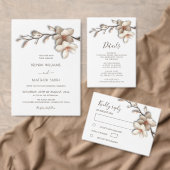 Ivory 3D Magnolia Flower Save The Date (Personaliseer de collectie van deze zelfstandige maker.)