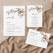 Magnolia Sculptural 3D Flower Menu (Personaliseer de collectie van deze zelfstandige maker.)