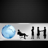 Kantoor Business People World Wereldbol - Mousepad Muismat