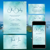 Oh baby cyaan aqua blauw baby shower sjabloon papieren bordje