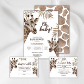 Oh Baby Giraffe Neutral Bedankt Cadeaulabel