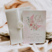 Oh Baby Moon Girl Baby shower Papieren Bordje