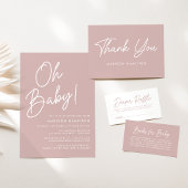 Vet Script Dusty Roos Baby shower Boek Aanvraag Informatiekaartje