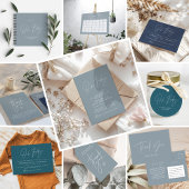 Baby shower script modern minimal stoffig blauw ronde button 6,0 cm