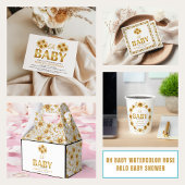 Oh Baby Watercolor Rose Gold Baby Shower Spandoek