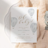 Kaarten en schitterende blauwe luchtballonbordjes poster