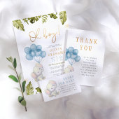 Oh Boy Elephant & Balloons Oerwoud baby shower Kaart