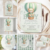 Watercolor Teddy Bear Baby Shower Boy Bedankdoosjes