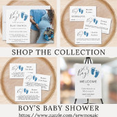 Oh Boy Blue Feet Koppels Baby shower Ronde Sticker