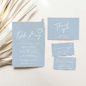 Oh Boy minimalistisch Baby shower Etiket