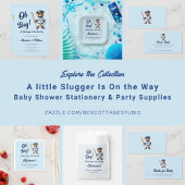 Honkbal Oh Boy Baby shower Schattige Beer Bedankzakje