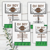 Oh Boy Football Baby shower Kaart