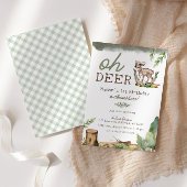 Boy's Oh Deer Woodland Baby Herten Verjaardag Cadeaulabel