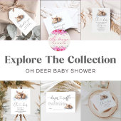 Oh Deer Woodland Winter Baby shower Poster