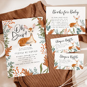 Cute Deer Theme Gender Neutral Herfst Baby shower Cadeaulabel