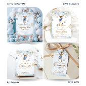 Oh herten winter baby jongen douche luier informatiekaartje