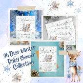 Schattigee Baby Herten Winter Raad de vervaldatum  Poster