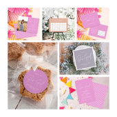 Baby shower meisje script modern roze geometrisch bedankdoosjes