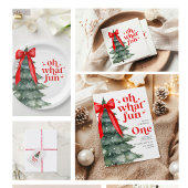 Oh wat een leuke kerstboom 1e verjaardag cadeaulabel