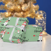 Oh wat leuk kerst sneeuwpop sage groen tin sneeuwvlok ornament (Personaliseer de collectie van deze zelfstandige maker.)